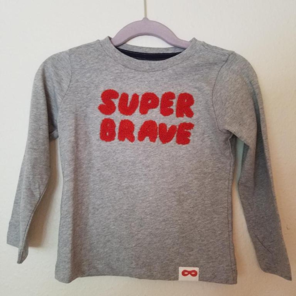 Gymboree T Shirt grey Super brave new never worn